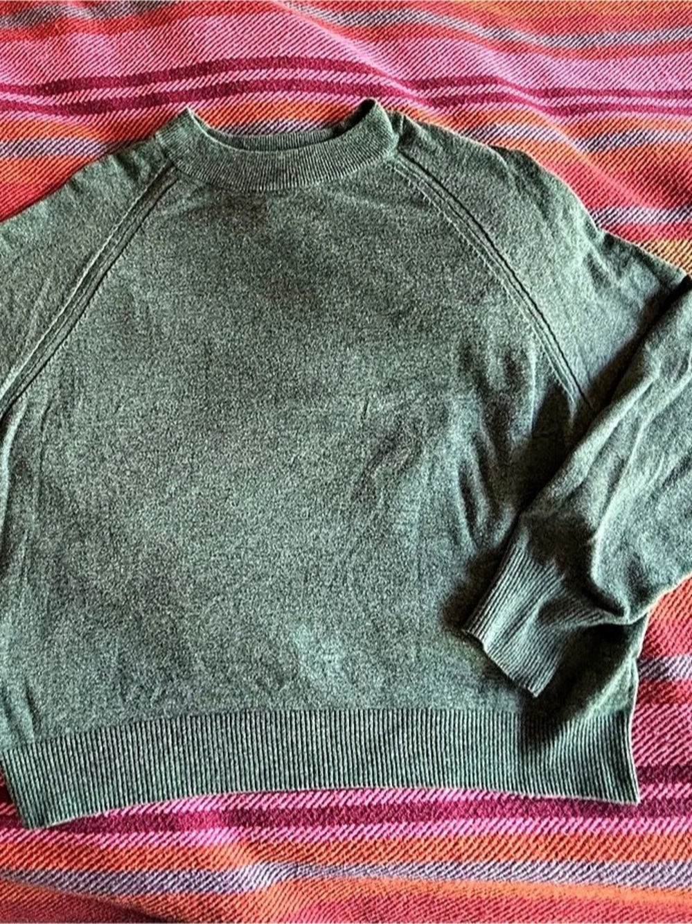 a new day Green Raglan Sweater Size Large in soft green
